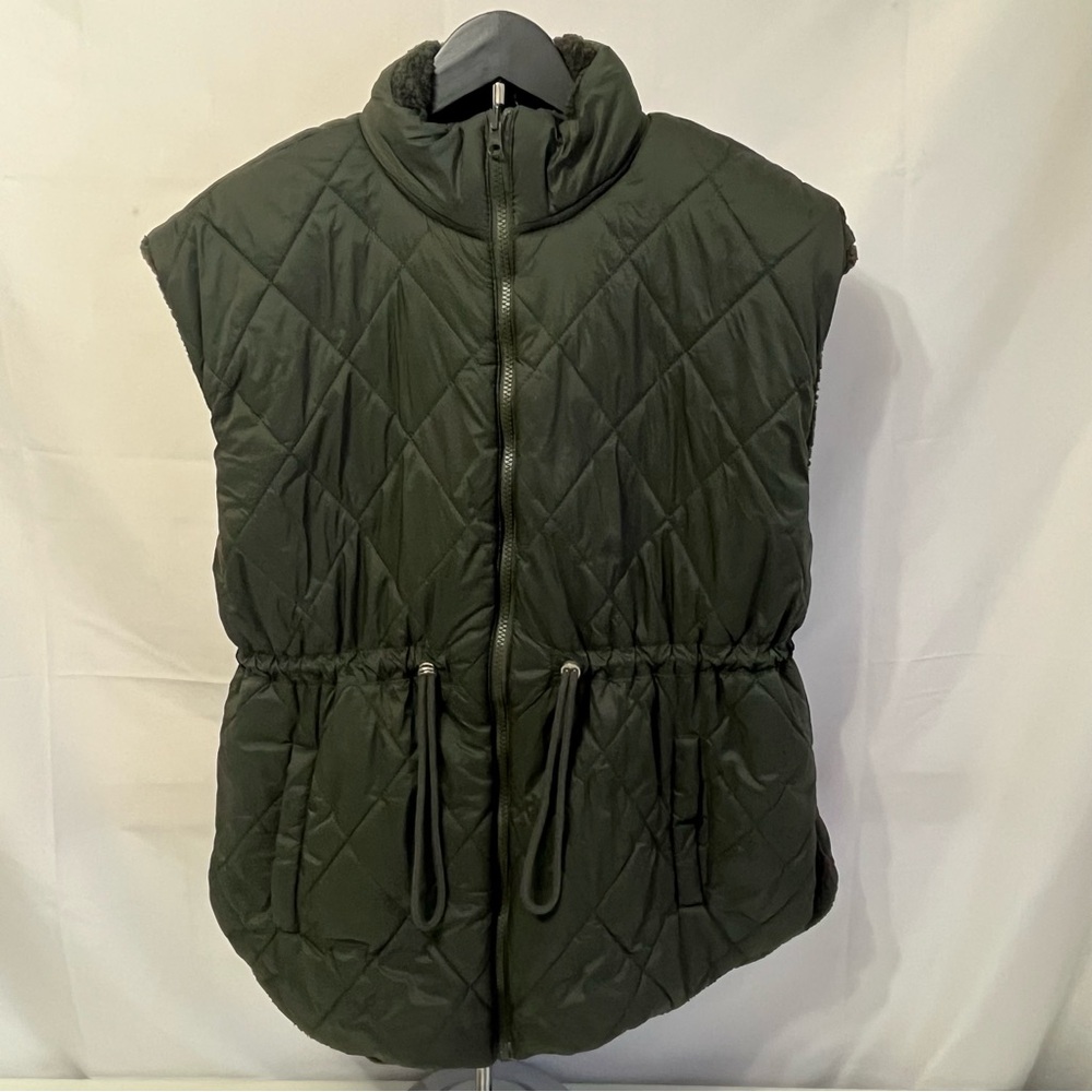 Kensie Dark Green Fleece Lined Vest